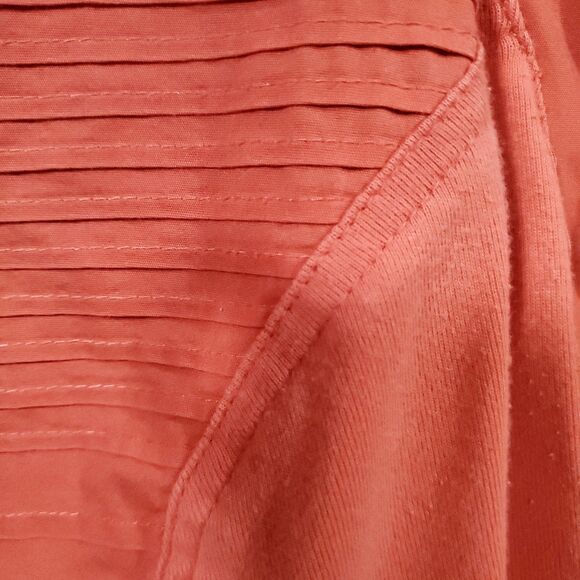 Dressbarn Womens Size 1X - 3/4 Sleeve Button Up Peach/Salmon Blouse/Shirt/Top - Picture 7 of 16